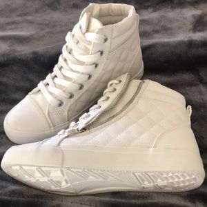 White high top sneakers